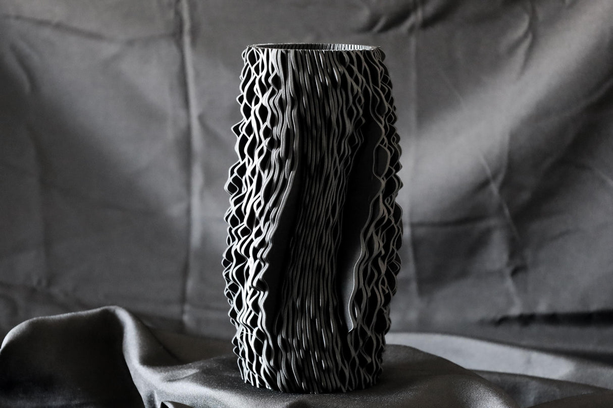 Lampprinted IAP Sea Falcon Vase, Organic Shifted Sculptural Vase, Modern Textured Home Decor - LV3DPrinting
