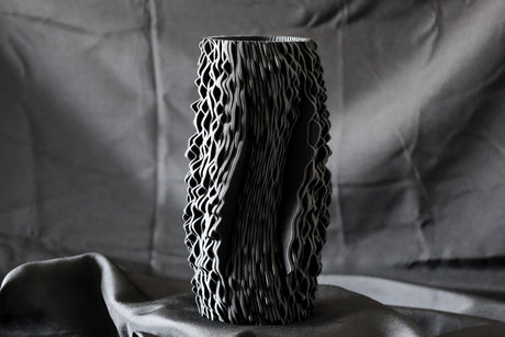 Lampprinted IAP Sea Falcon Vase, Organic Shifted Sculptural Vase, Modern Textured Home Decor - LV3DPrinting