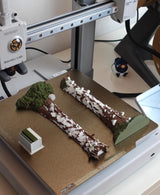 Gazzaladra Betula Pendula Tree Trunk Vase, Realistic Birch Vase with Tinder Mushrooms, Nature Inspired Sculptural Home Decor - LV3DPrinting