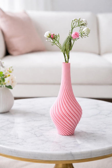 3D Shook Barbamama Twisted Vase Decor for Weddings, Dinner Table, Party, Living Room, Bedroom | Any Size and Any Color - LV3DPrinting