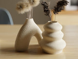 Collecticraft Modern Duo Vase Set – Sculptural Minimalist Decor for Weddings, Dining Table, Living Room & Bedroom - LV3DPrinting
