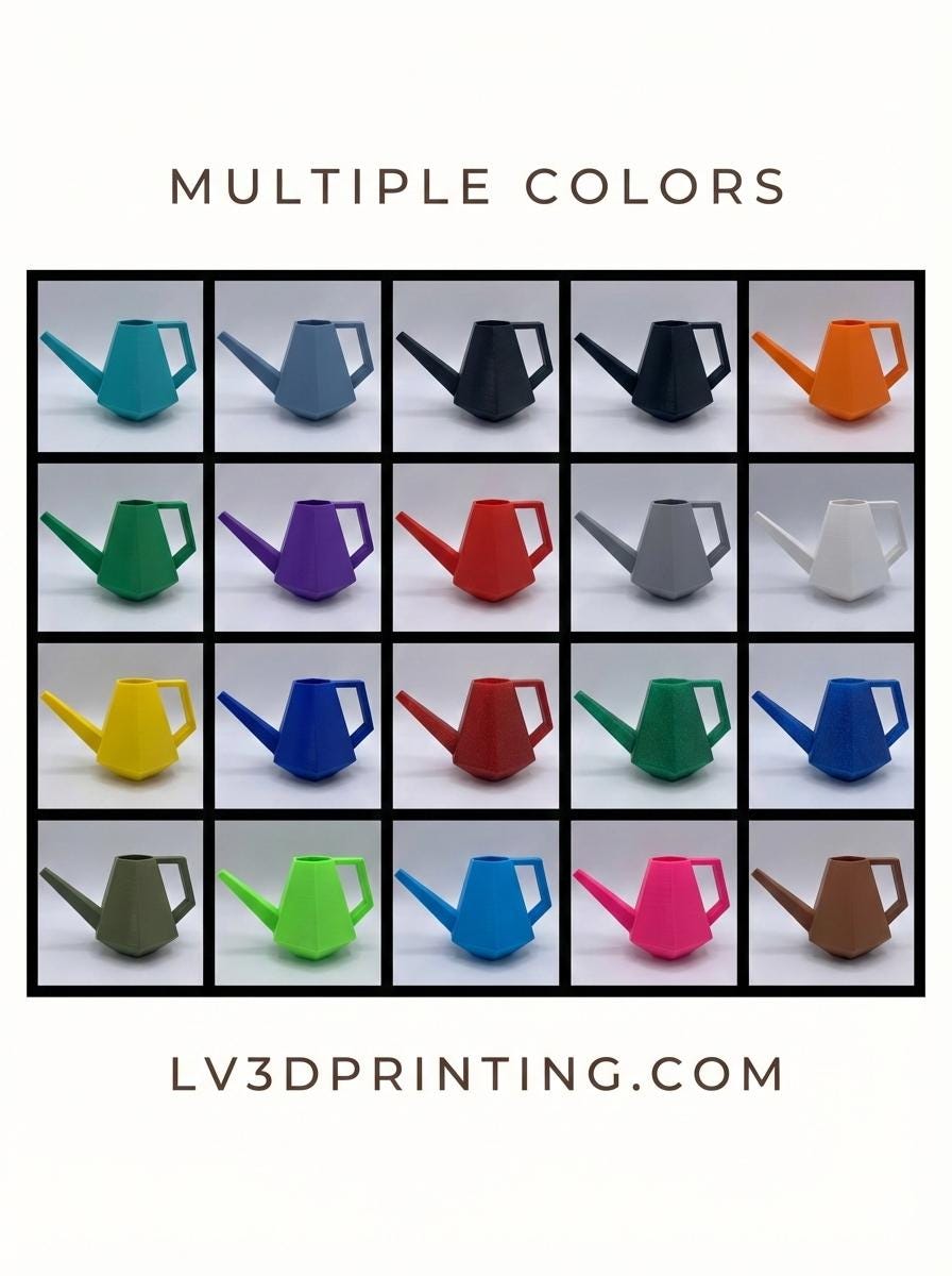 Gazzaladra Modern Indoor & Outdoor Watering Can, Gifts for Her, Garden Gifts, Garden Accessories, Gardening Gift - LV3DPrinting