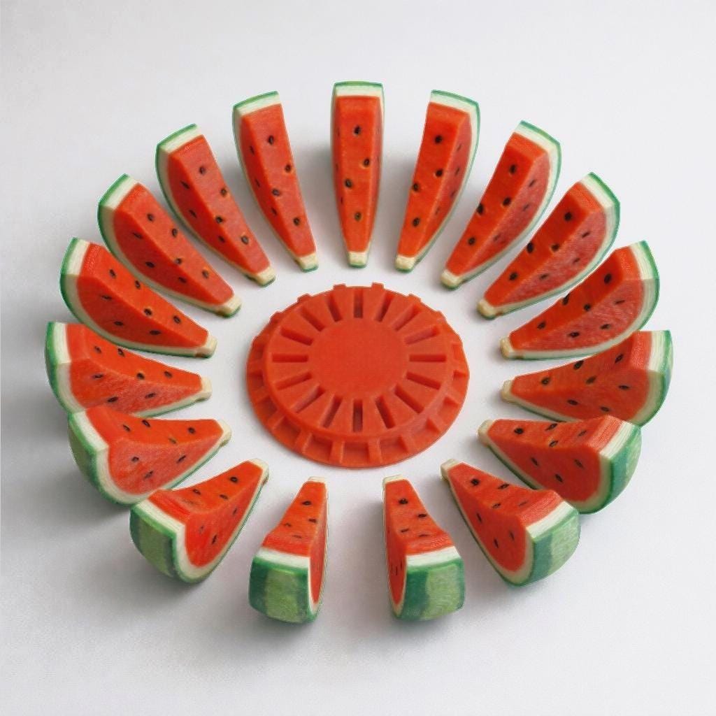 LV 3D Watermelon Bowl l Decor | Tableware | Decorative Bowl | Fruit Bowl - LV3DPrinting