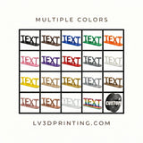 LV 3D Double Word Ambigram Desk Name Plaque | Personalized 3D Name Illusion Sign | Custom Desk Decor | Fun Gift for Her or Kids - LV3DPrinting