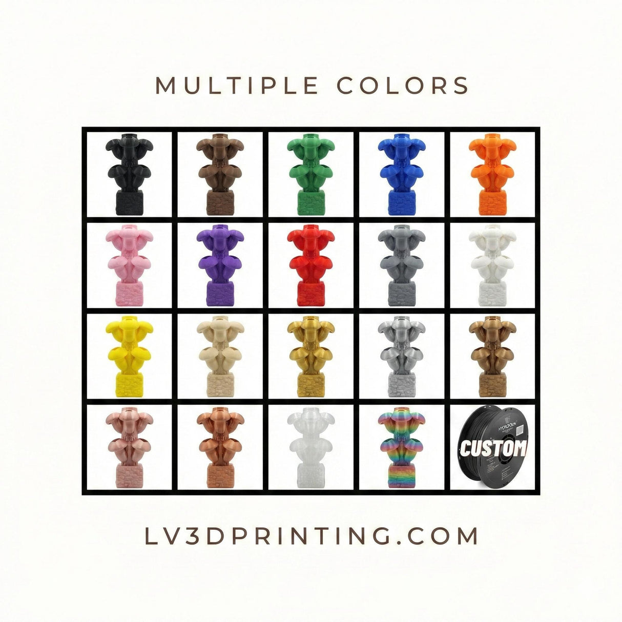 LV 3D Mini Stackable Hydroponic Mushroom System | Desktop Indoor Garden | 3D Printed Hydroponic Planter | Modern Herb Grow Kit - LV3DPrinting