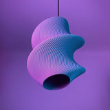 Lunfardo Victoria RippleMesh Pendant Lamp Shade | Twisted Ellipse Lighting | Modern 3D Printed Ceiling Light | Geometric Home Decor - LV3DPrinting