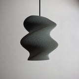 Lunfardo Victoria RippleMesh Pendant Lamp Shade | Twisted Ellipse Lighting | Modern 3D Printed Ceiling Light | Geometric Home Decor - LV3DPrinting
