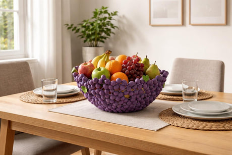 LV 3D Grape Bowl | Decor | Tableware | Decorative Fruit Bowl | Modern Centerpiece - LV3DPrinting