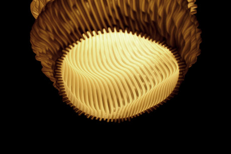 Lamp Printed IAP Sea Falcon Pendant Lamp | Organic 3D Printed Lampshade | Modern Wavy Ceiling Light | Sculptural Home Decor - LV3DPrinting