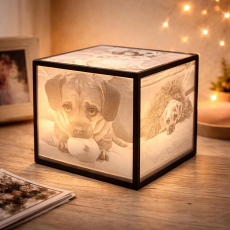 Custom Lithophane Light Box | Personalized Photo Lamp | 3D Printed Memorial Gift | Custom Picture Night Light | Keepsake Gift - LV3DPrinting