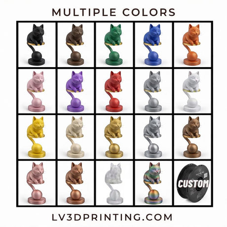 LV 3D Meow Lamp, Cute Cat Table Lamp, Kids Night Light, Nursery Decor, Fun Bedroom Lamp, 3D Printed Cat Light, Gift for Kids - LV3DPrinting