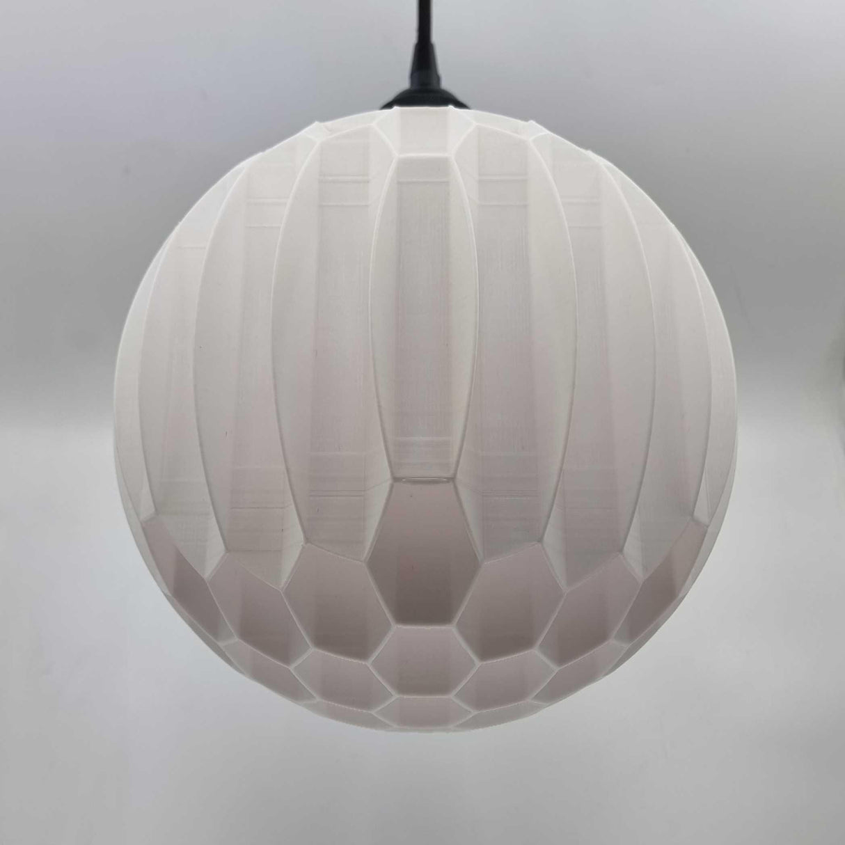 3DPPA Spherical Mesh Lamp Shade | Geometric Hexagon Pendant Light | Hypnotic Gradient Lighting | Modern 3D Printed Home Decor - LV3DPrinting