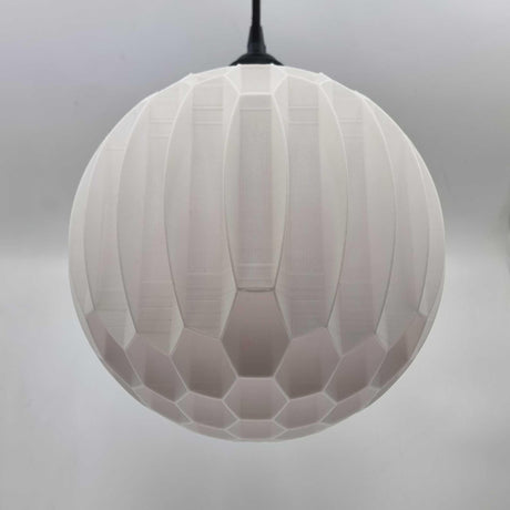 3DPPA Spherical Mesh Lamp Shade | Geometric Hexagon Pendant Light | Hypnotic Gradient Lighting | Modern 3D Printed Home Decor - LV3DPrinting