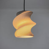 Lunfardo Victoria RippleMesh Pendant Lamp Shade | Twisted Ellipse Lighting | Modern 3D Printed Ceiling Light | Geometric Home Decor - LV3DPrinting