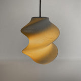 Lunfardo Victoria RippleMesh Pendant Lamp Shade | Twisted Ellipse Lighting | Modern 3D Printed Ceiling Light | Geometric Home Decor - LV3DPrinting