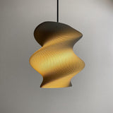 Lunfardo Victoria RippleMesh Pendant Lamp Shade | Twisted Ellipse Lighting | Modern 3D Printed Ceiling Light | Geometric Home Decor - LV3DPrinting