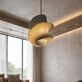 Lunfardo Victoria RippleMesh Pendant Lamp Shade | Twisted Ellipse Lighting | Modern 3D Printed Ceiling Light | Geometric Home Decor - LV3DPrinting