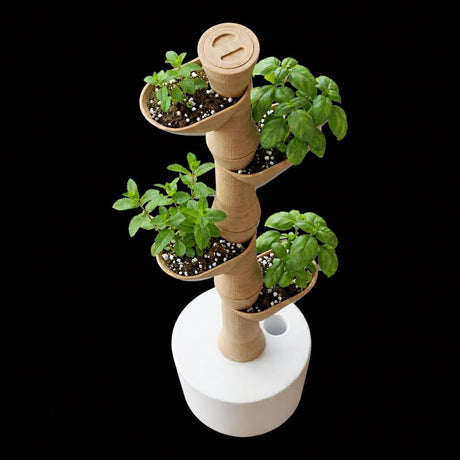 Creaserra Bambú Modular Hydroponic Tower | Vertical Indoor Garden | Stackable 3D Printed Hydroponic Planter | Modern Home Grow System - LV3DPrinting