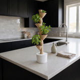 Creaserra Bambú Modular Hydroponic Tower | Vertical Indoor Garden | Stackable 3D Printed Hydroponic Planter | Modern Home Grow System - LV3DPrinting