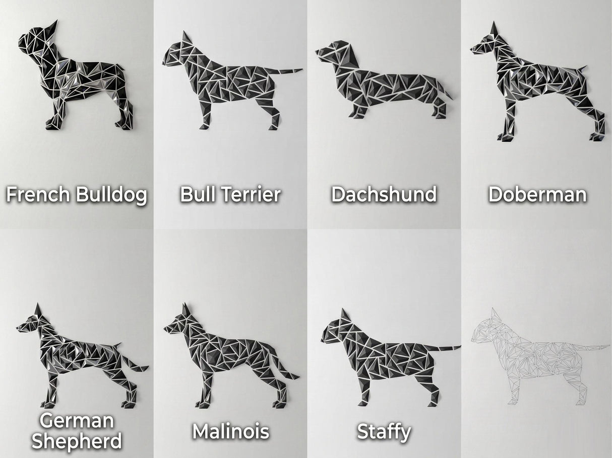 DGEMILY Polygon Wall Art, Geometric Low Poly Wall Decor, 3D Printed Wall Sculpture, Modern Animal & Abstract Wall Art