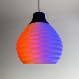 Lunfardo Cora Pendant Lamp Shade, RippleMesh Lampshade, Modern Pendant Lighting, 3D Printed Lamp, Geometric Ceiling Light Decor