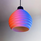 Lunfardo Cora Pendant Lamp Shade, RippleMesh Lampshade, Modern Pendant Lighting, 3D Printed Lamp, Geometric Ceiling Light Decor