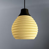Lunfardo Cora Pendant Lamp Shade, RippleMesh Lampshade, Modern Pendant Lighting, 3D Printed Lamp, Geometric Ceiling Light Decor