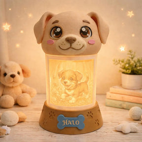 LV 3D Dog Memorial Night Light – Personalized Pet Remembrance Lamp | Custom Photo Lithophane | Pet Loss Gift | Sympathy Keepsake - LV3DPrinting