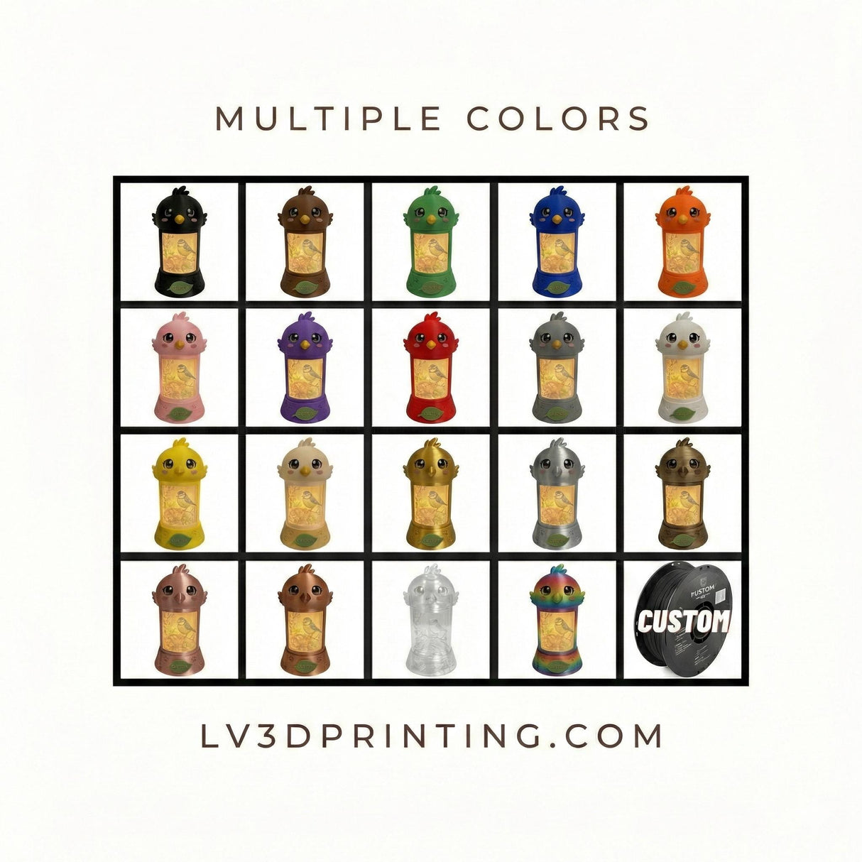 LV 3D Bird Memorial Night Light – Personalized Pet Remembrance Lamp | Custom Photo Lithophane | Pet Loss Gift | Sympathy Keepsake - LV3DPrinting