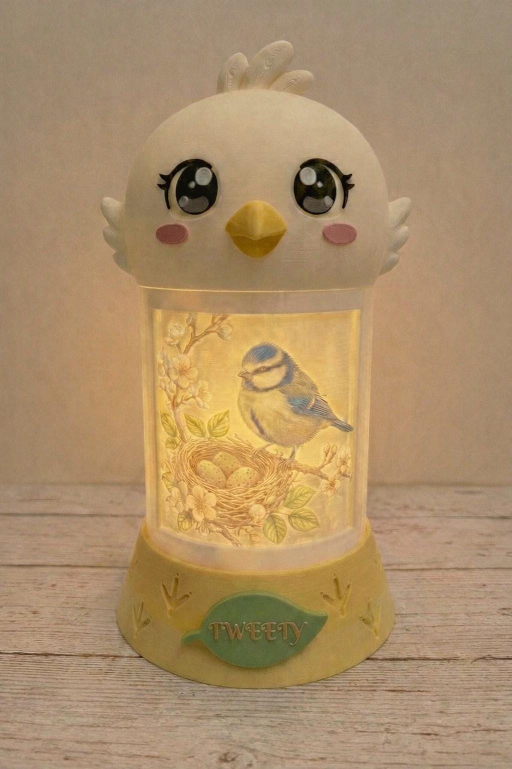 LV 3D Bird Memorial Night Light – Personalized Pet Remembrance Lamp | Custom Photo Lithophane | Pet Loss Gift | Sympathy Keepsake - LV3DPrinting