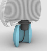 Kraken.stl Mushroom Table Lamp | Rippled 3D Printed Lamp | Modern Mushroom Light | Ambient Night Lamp | Bedroom Decor
