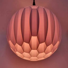 3DPPA Spherical Mesh Lamp Shade | Geometric Hexagon Pendant Light | Hypnotic Gradient Lighting | Modern 3D Printed Home Decor - LV3DPrinting