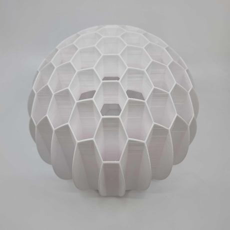 3DPPA Spherical Mesh Lamp Shade | Geometric Hexagon Pendant Light | Hypnotic Gradient Lighting | Modern 3D Printed Home Decor - LV3DPrinting