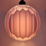 3DPPA Spherical Mesh Lamp Shade | Geometric Hexagon Pendant Light | Hypnotic Gradient Lighting | Modern 3D Printed Home Decor - LV3DPrinting