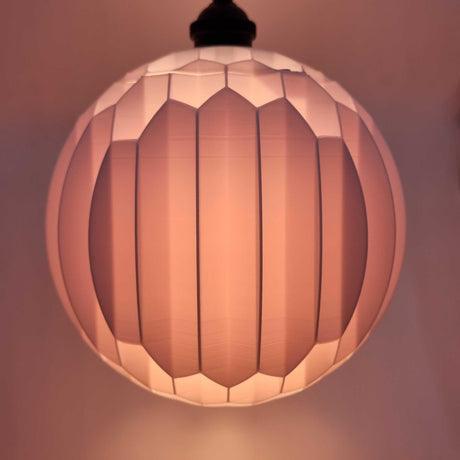 3DPPA Spherical Mesh Lamp Shade | Geometric Hexagon Pendant Light | Hypnotic Gradient Lighting | Modern 3D Printed Home Decor - LV3DPrinting