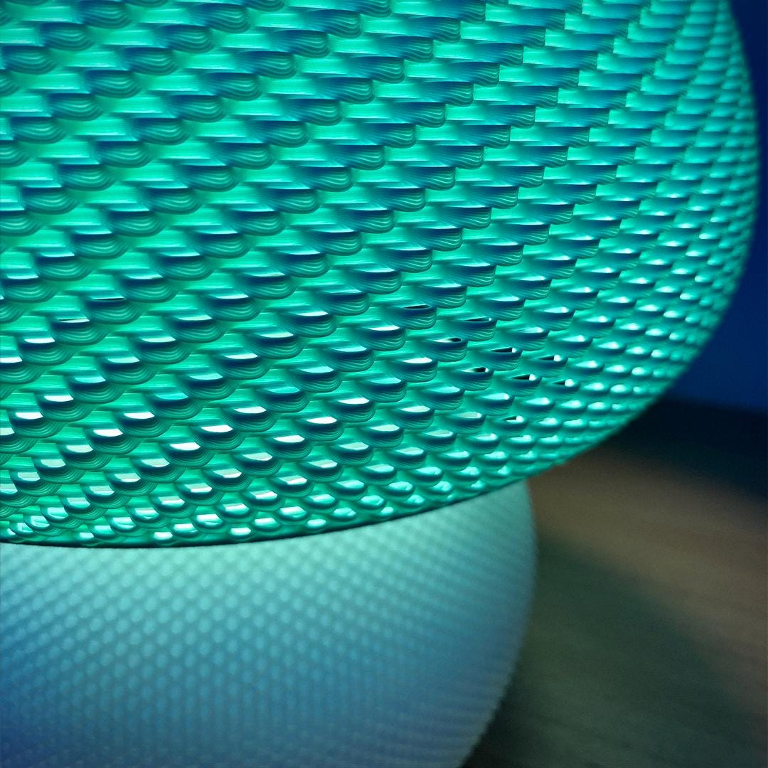 Lunfardo Jongo Table Lamp | Mushroom Lamp | RippleMesh Texture | Modern Home Decor | Geometric Lighting | 3D Printed Lamp | Gift Idea