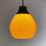 Lunfardo Cora Pendant Lamp Shade, RippleMesh Lampshade, Modern Pendant Lighting, 3D Printed Lamp, Geometric Ceiling Light Decor