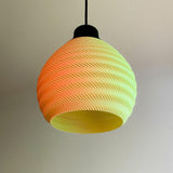 Lunfardo Cora Pendant Lamp Shade, RippleMesh Lampshade, Modern Pendant Lighting, 3D Printed Lamp, Geometric Ceiling Light Decor