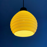 Lunfardo Cora Pendant Lamp Shade, RippleMesh Lampshade, Modern Pendant Lighting, 3D Printed Lamp, Geometric Ceiling Light Decor