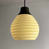 Lunfardo Cora Pendant Lamp Shade, RippleMesh Lampshade, Modern Pendant Lighting, 3D Printed Lamp, Geometric Ceiling Light Decor