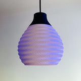 Lunfardo Cora Pendant Lamp Shade, RippleMesh Lampshade, Modern Pendant Lighting, 3D Printed Lamp, Geometric Ceiling Light Decor