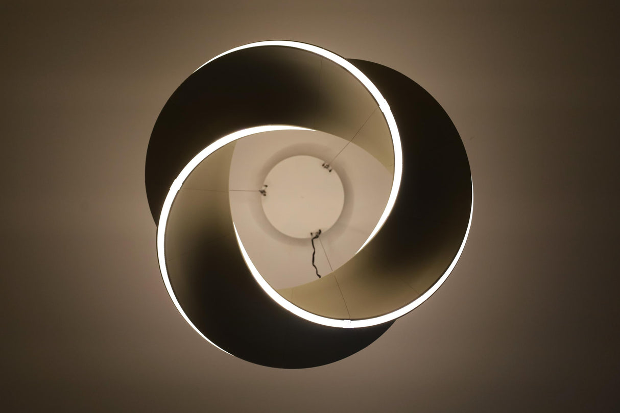 Lamp Printed IAP Toroidal Helix Chandelier | 3D Printed LED Ceiling Light | Sculptural Pendant Lamp