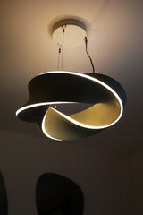 Lamp Printed IAP Toroidal Helix Chandelier | 3D Printed LED Ceiling Light | Sculptural Pendant Lamp