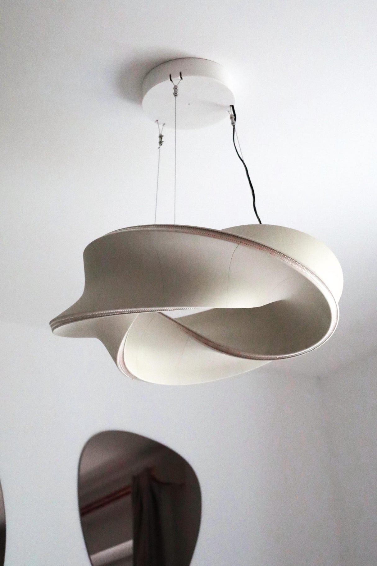 Lamp Printed IAP Toroidal Helix Chandelier | 3D Printed LED Ceiling Light | Sculptural Pendant Lamp