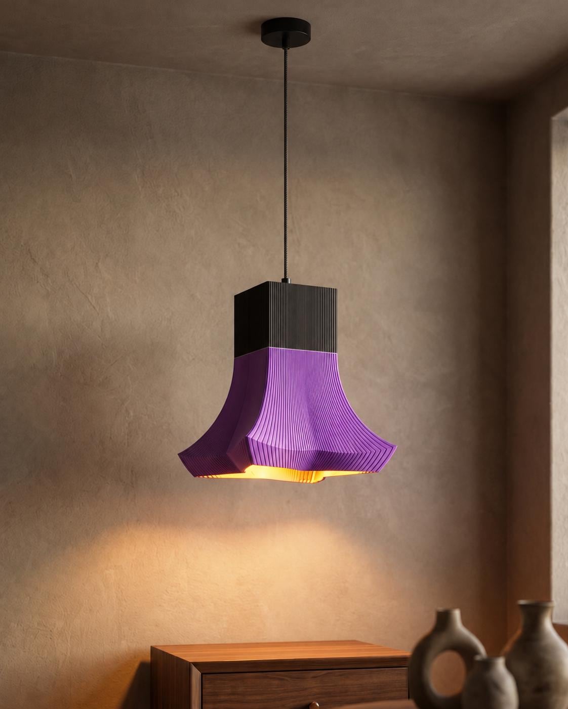Kowafat Company Modern Mace | Sculptural Pendant Light Shade | Contemporary Ceiling Lamp | Living Room, Bedroom, Dining Room Decor