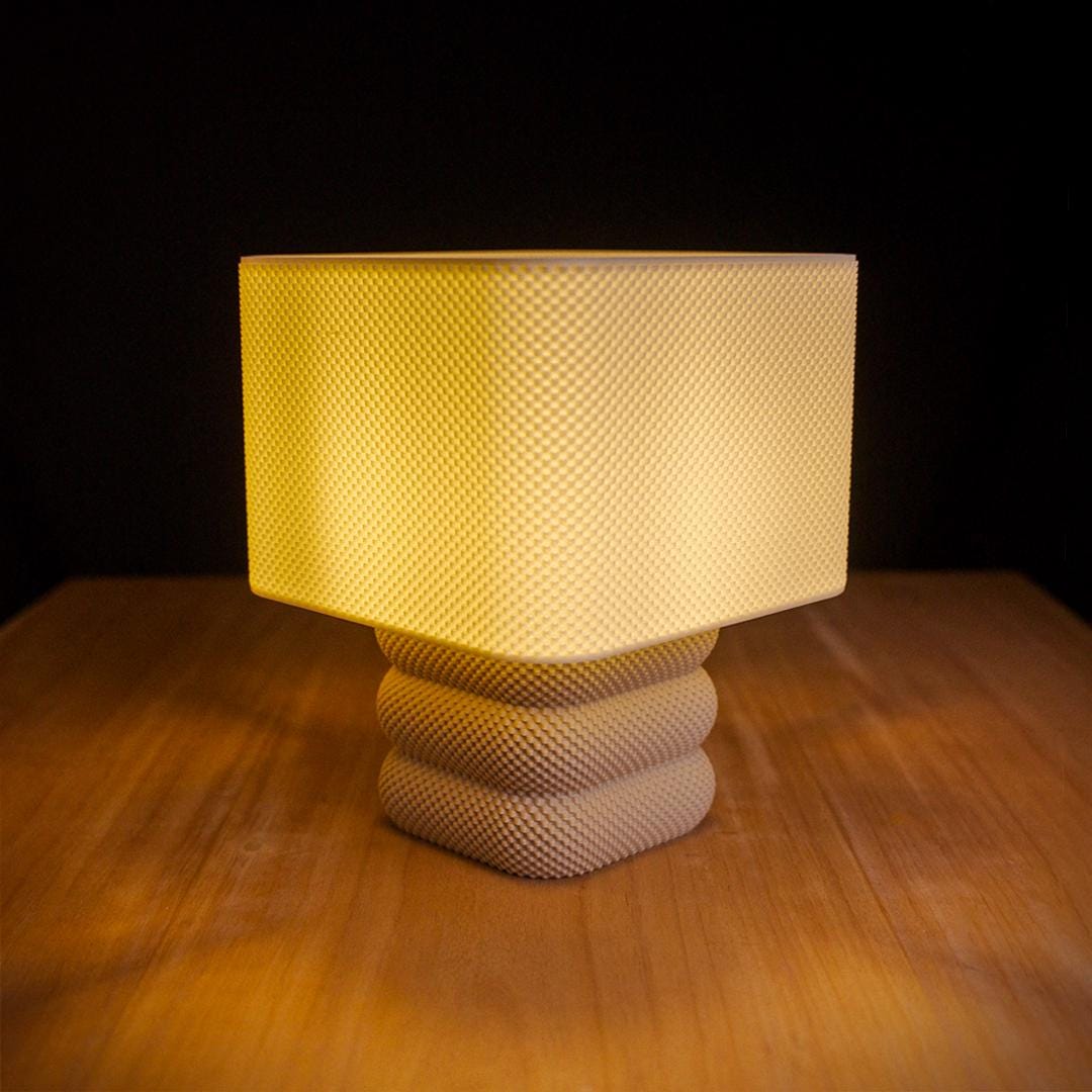 lunfardo Miguel Table Lamp | Modern Table Lamp | Geometric Lamp | Sculptural Lighting | 3D Printed Lamp | Home Decor | Gift Idea