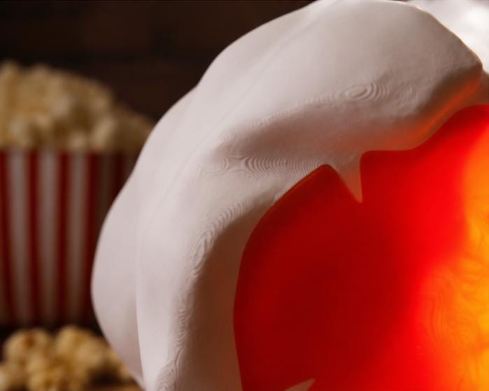 EYF Design Popcorn Lamp | 3D Printed Table Lamp | Movie Room Decor | Cozy Mood Light | Unique Home Decor | Gift Idea