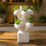 LV 3D Mini Stackable Hydroponic Mushroom System | Desktop Indoor Garden | 3D Printed Hydroponic Planter | Modern Herb Grow Kit