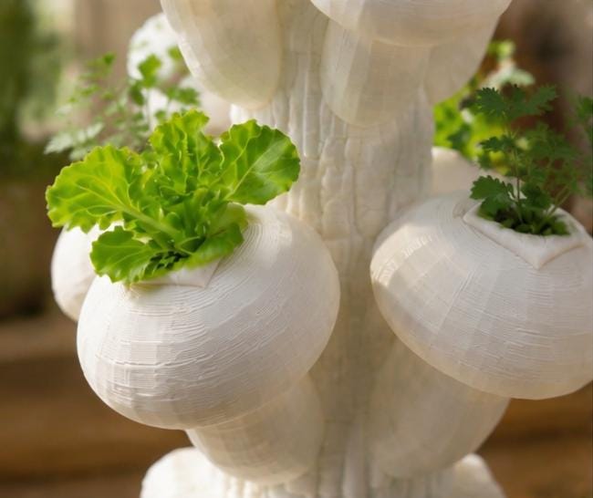 LV 3D Mini Stackable Hydroponic Mushroom System | Desktop Indoor Garden | 3D Printed Hydroponic Planter | Modern Herb Grow Kit