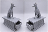 LV 3D Custom Dog Memorial Statue from Photo | Personalized Pet Loss Gift | Dog Urn with Ashes Drawer | Pet Remembrance Sculpture